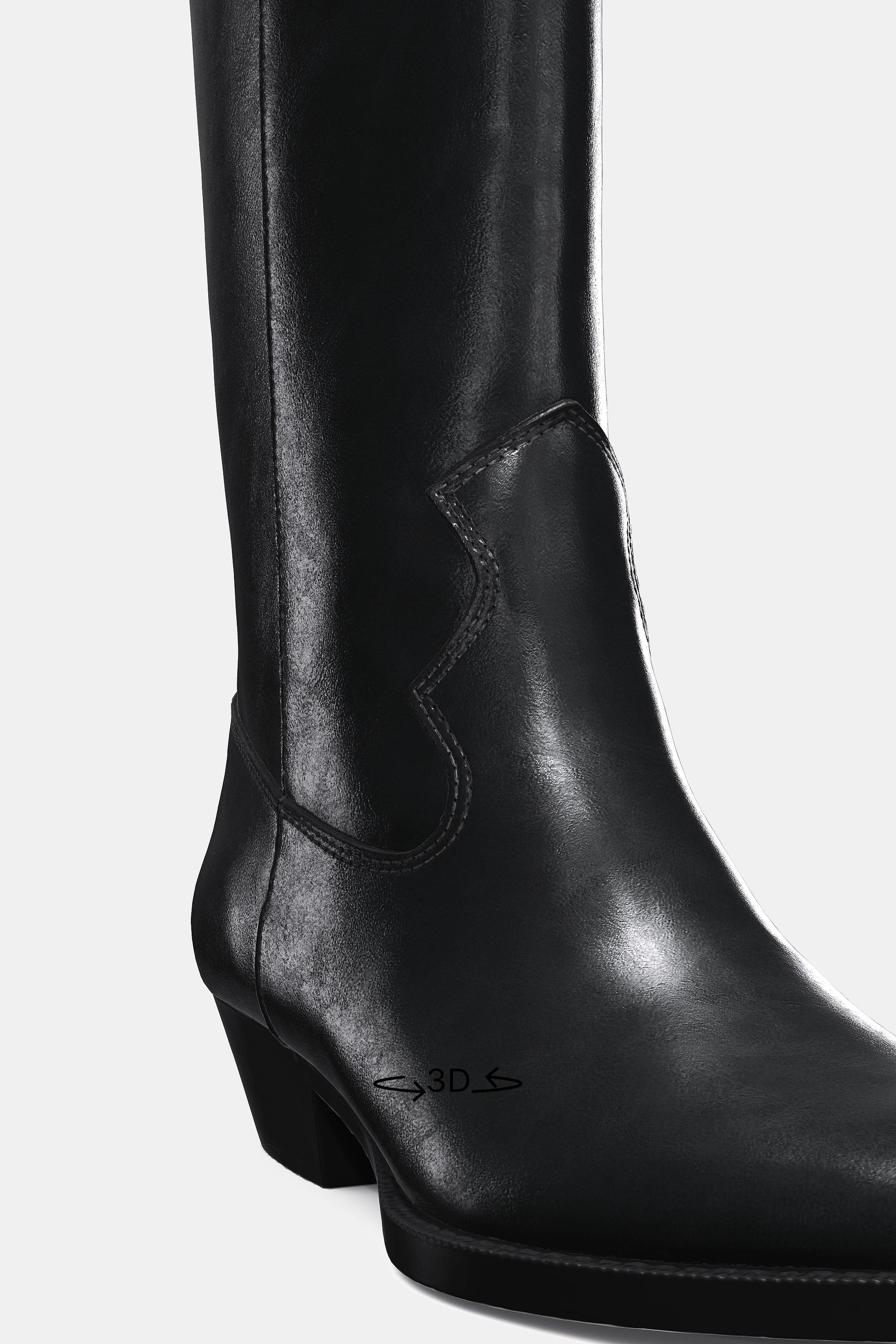 BOTA PLANA COWBOY Negro ZARA España - Main Image